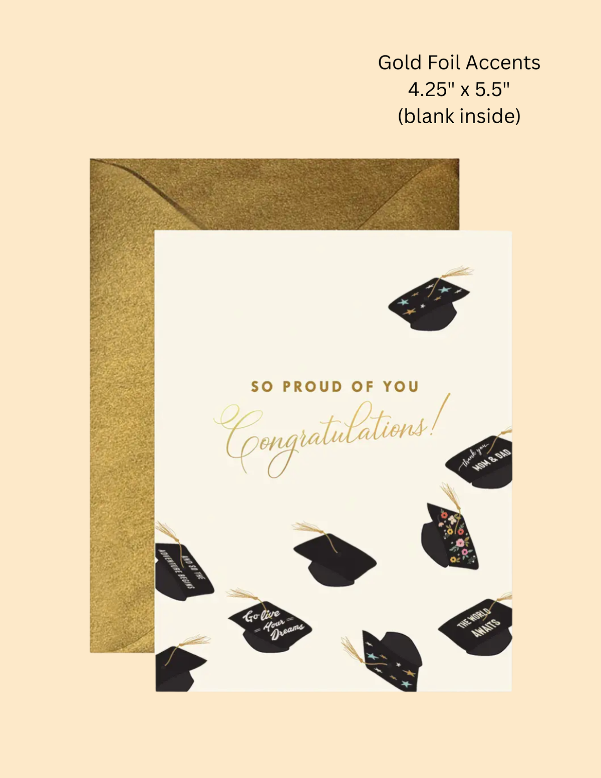 🎓Flying Hats Grad Card
