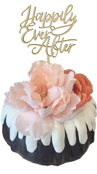 Wood "Happily Ever After" Floral