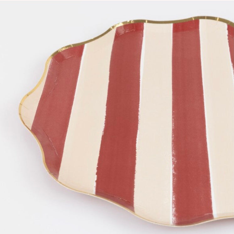 Autumn Stripes Plates