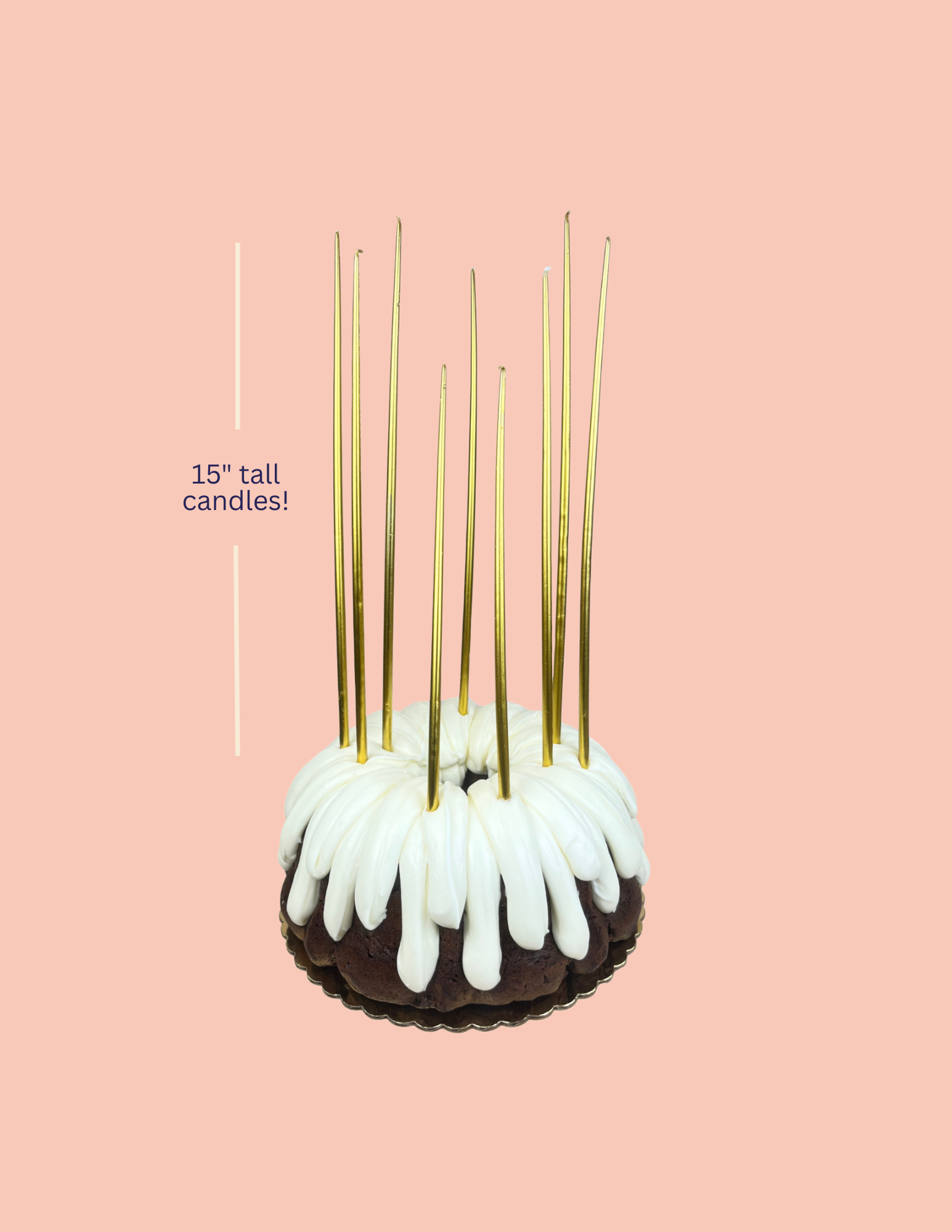 Meri Meri Extra Gold Long Candles (cake sold separately)
