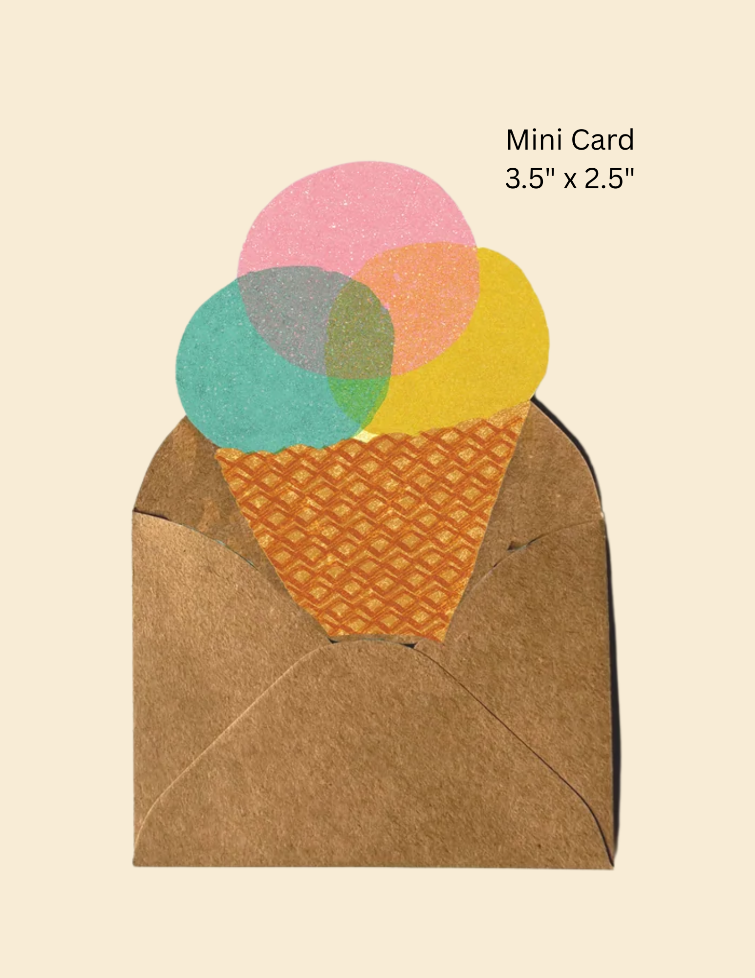 Mini Ice Cream Cone Card