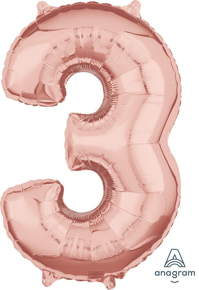 26"  Rose Gold Number Balloons