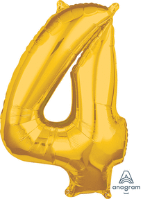 26" Gold Number Balloons