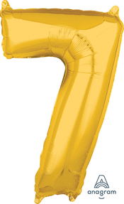 26" Gold Number Balloons