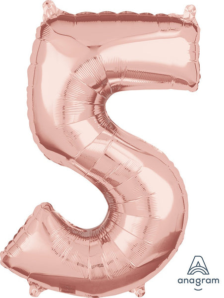 26"  Rose Gold Number Balloons