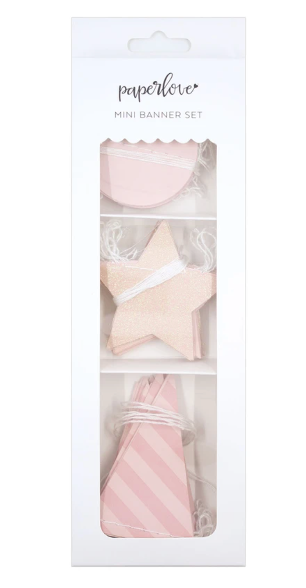 Mini Banner Set: Baby Pink